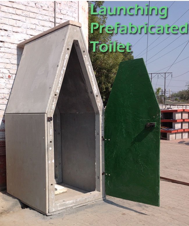 prefabricated precast concrete toilet 