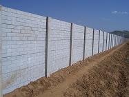 6ft above ground height wall with 40 or 50mm thick panels
