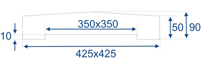 Coping TYPE A - 425X425X90/50
