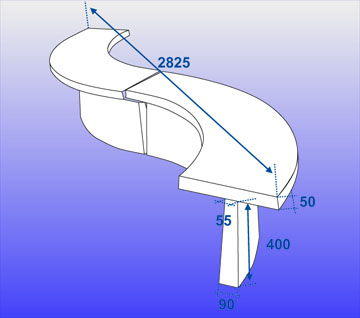 Curved Bench S Shape