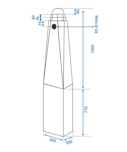 India Gate Bollard